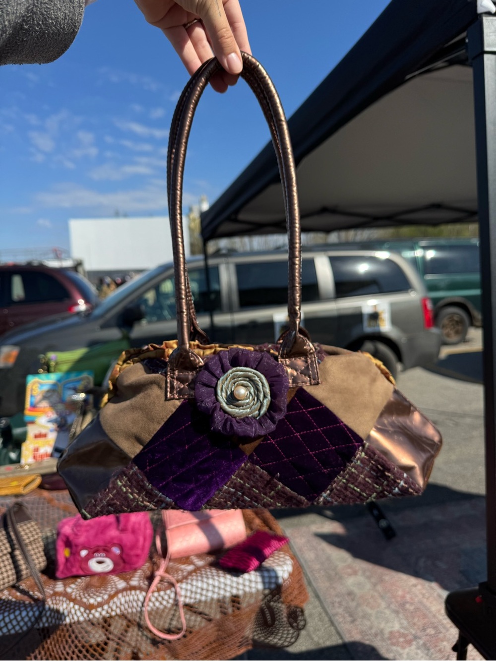 Velvet Shoulder Bag